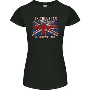 If This Flag Offends You Union Jack Britain Womens Petite Cut T-Shirt - Picture 1 of 67
