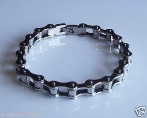 Fahrrad Kette Stil Herren 8,5" lang Edelstahl Armband Motorrad Biker 1 - Bild 1 von 3