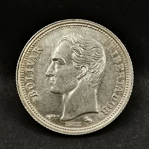 25 CENTIMOS ARGENT 1960 SIMON BOLIVAR VENEZUELA / SILVER - Bild 1 von 3