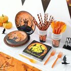 Paper Castle Pumpkin Tableware Colorful Helloween Tableware  Supplies
