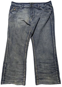 VTG ROCAWEAR CLASSIC FIT Men 44 Actual (46x30) Cotton Blend Denim Blue Jeans - Picture 1 of 21