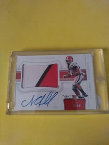 2018 Nick Chubb Panini National Treasures Collegiate Jersey Autograph 89/99🔥 - Picture 1 of 3