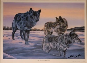 Wolf Wall Art Print Northwoods Wildlife Michigan Minnesota Wisconsin - Picture 1 of 10