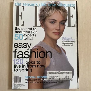 1998 NOVEMBER ELLE MAGAZINE - SHARON STONE - FASHION Spring Sex W/ Ex - Picture 1 of 2
