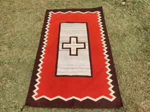 5x8 Wool Navajo Rug Southwest Pattern Housewarming Area Rug Native Wool Rug - Picture 1 of 13