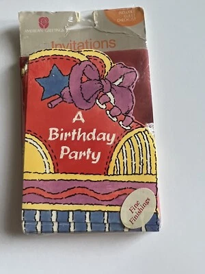 Vintage A Birthday Party Invitations By American Greetings. New.  - Image 1 of 4