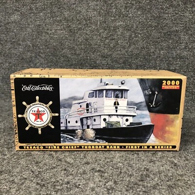 Coin Bank Texaco Fire Chief 1967 Tug Boat Ertl Die-cast Collectibles 2000 *Mint* - Image 1 of 4