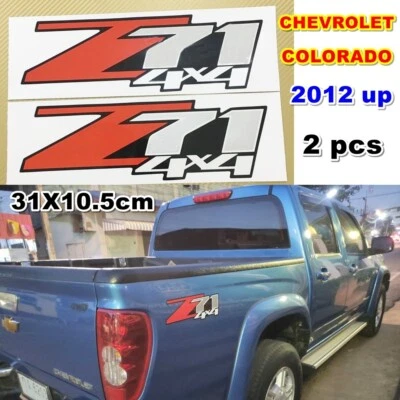 S7 STICKER DECAL Z71 4x4 SIDE BODY REAR LOGO FOR CHEVROLET HOLDEN COLORADO 2 PCS - Imagem 1 de 3