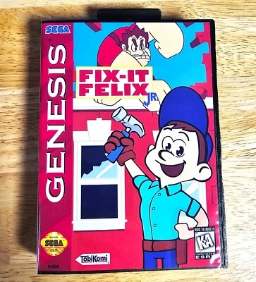 Fix it Felix Jr. - 16 Bit MD Game & Case For Sega Mega Drive Genesis - Image 1 of 4