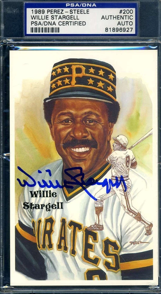 Willie Stargell PSA DNA Coa Signed Perez Steele Postcard Set Break Autograph - Image 1 of 1