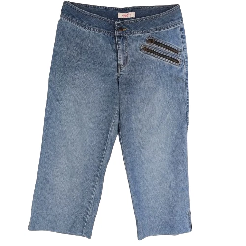 Jeans capri vintage Y2K Xhilaration elásticos cintura baja Foto 1 de 4
