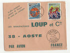 Congo 2 timbres sur lettre 1980 tampon Mbinda Manufactures Loup et Cie /L47