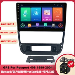 For Peugeot 406 1999-2004 CarPlay Android Auto GPS Car Stereo Sat Nav BT DAB+Wifi - Picture 1 of 22