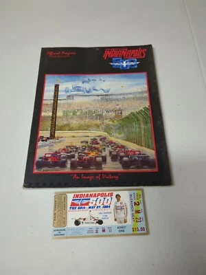 1985 Indianapolis 500 Program & 1984 Ticket Stub Indy 500 Danny Sullivan - Image 1 of 4