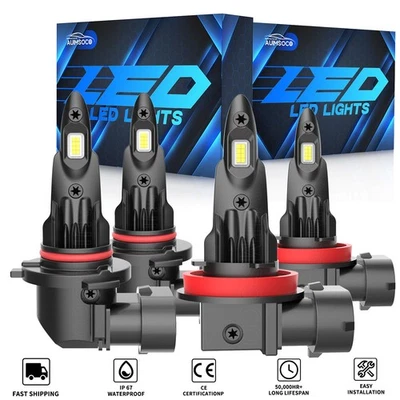 For Nissan Quest 2011-2015 2016 2017 Led Headlight Hi/Low Beam Combo Bulbs US - Image 1 of 4