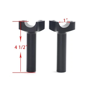 4.5" Straight Handlebar Risers For Harley 1" Bar Sportster Dyna Heritage Softail - Picture 1 of 4