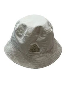 ADIDAS WOMEN'S SHOELINE BUCKET HAT - WHITE/ PUTTY GREY - BRAND NEW - Picture 1 of 9