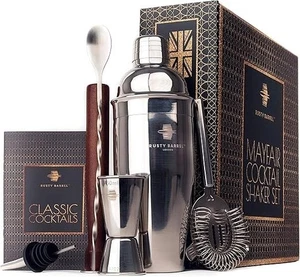Mayfair Original Cocktail Shaker Set - Complete Cocktail Making Set - Picture 1 of 3