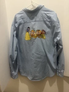 Disney Schneewittchen Denim Mickey Inc besticktes Langarmhemd mit Knöpfen Gr. L - Bild 1 von 9