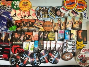 Lote promocional de películas de la década de 1990 60+ botones a granel vintage perfecto para revendedores o coleccionar - Imagen 1 de 10