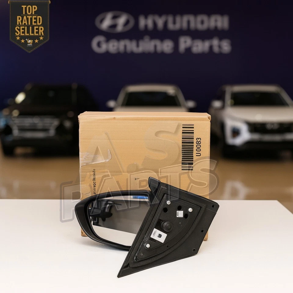 Genuine For Hyundai Grand I10, Xcent - Right Outside Rear View Mirror Assembly - Image 1 of 4