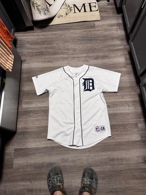 Camiseta de beisebol vintage Detroit Tigers Pudge Rodriguez #7 Majestic MLB LEITURA M - Imagem 1 de 4