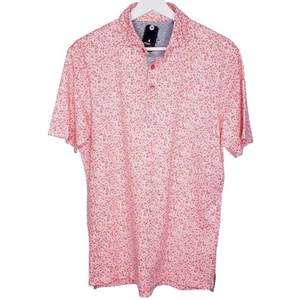 NWT JOHNNIE-O Linscter "Pederson" Floral Short Sleeve Polo Men's Size Small - Picture 1 of 9