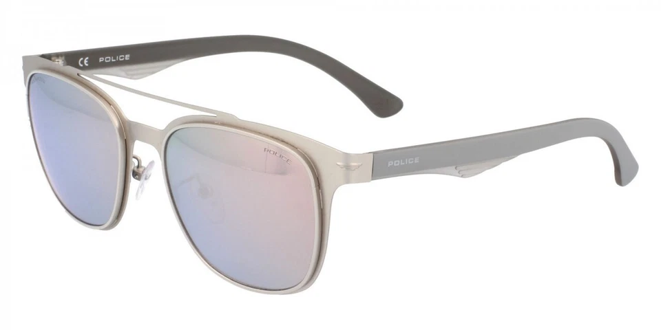 Gafas de sol unisex Police SPL356 581P plateadas aviador espejo plateado no polarizadas Foto 1 de 4