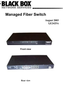 NEW OPEN BOX Black Box Managed Fiber Switch Chassis LE2425A 25-slot Modular Rack - Picture 1 of 9