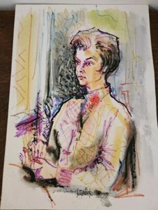 Ukranian American Artist Liuboslav Hutsaliuk Sketches/Print 3 Total 1969/1970 - Picture 1 of 7