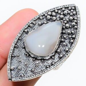 Botswana Agate Gemstone 925 Sterling Silver Jewelry Ring Size 7.5