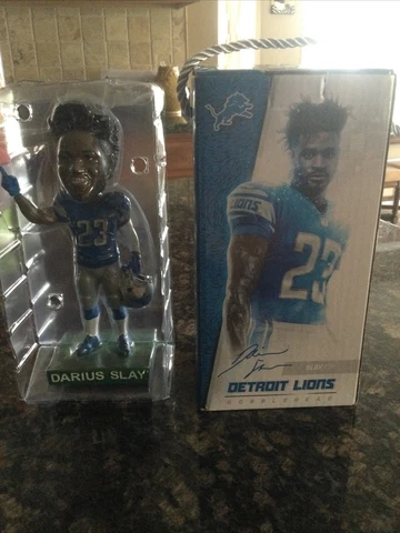 DETROIT LIONS DARIUS SLAY BOBBLEHEAD - 12/2/2018 Giveaway Rams Game MIB 1/25000 Cover