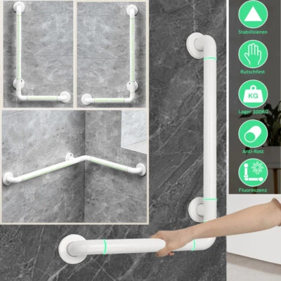 Haltegriffe für Senioren, Duschgriff rutschfest Edelstahl Fluoreszenz bis 300 KG - Bild 1 von 4
