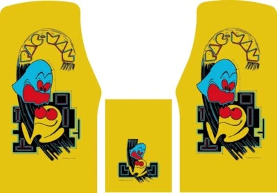 Pac-Man Arcade Side Art Kickplate Decal set 3 Piece Satin Laminated High Quality - Image 1 of 2