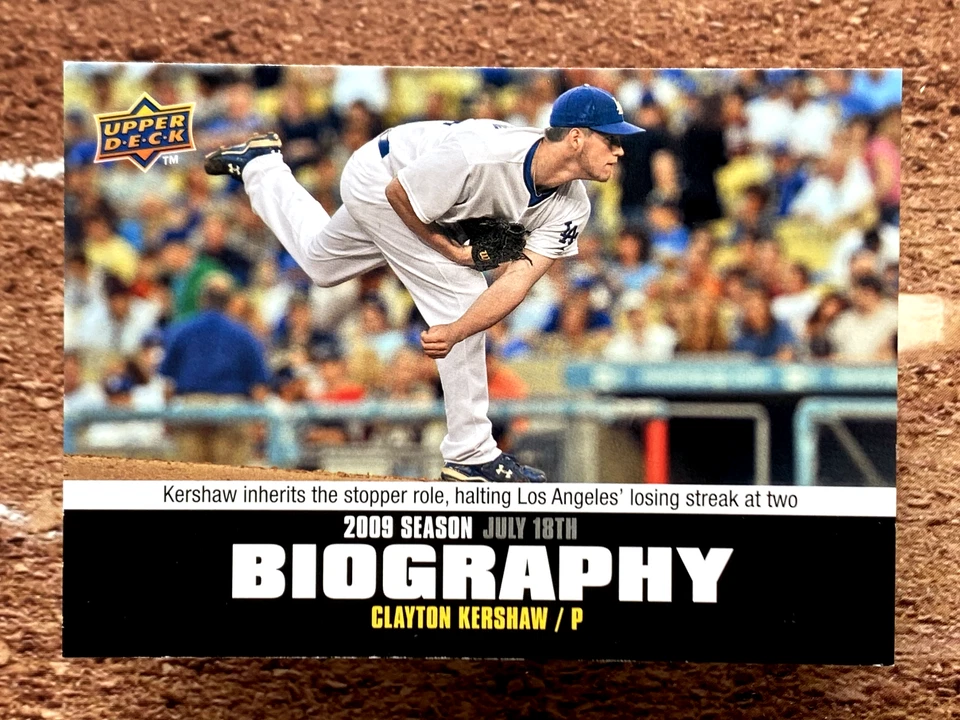2010 Upper Deck Season Biography Clayton Kershaw #SB-121 - Image 1 of 2