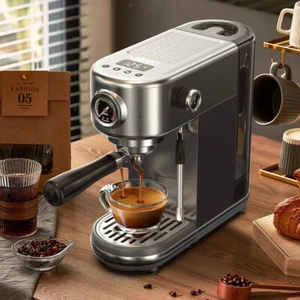 HiBREW H10B 20Bar Siebträgermaschine Espresso-Maschine Cappuccino 1.3L Edelstahl - Bild 1 von 12