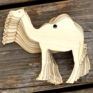 10x Wooden Camel Domedary Standing Craft Shapes 3mm Plywood Animal Arid - Picture 1 of 4