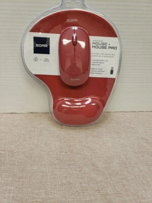 SOAR Wireless Mouse and Mouse Pad Red Brand New Sealed - Image 1 of 4