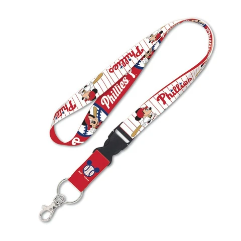 PHILADELPHIA PHILLIES MICKEY MOUSE DISNEY LANYARD DETACHABLE BUCKLE NEW WINCRAFT Cover