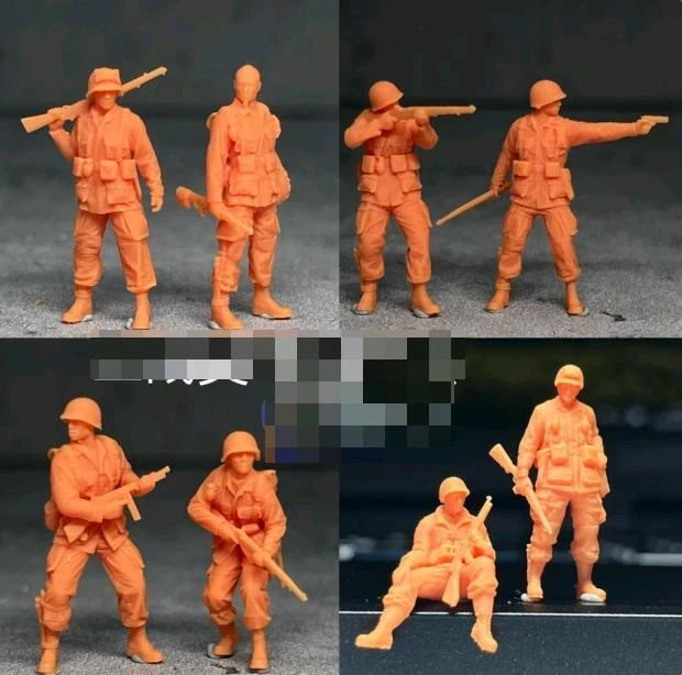 1/48/72 World War II Airborne 101st 8pcs Person Resin Militarily Model Soldier - Image 1 of 1