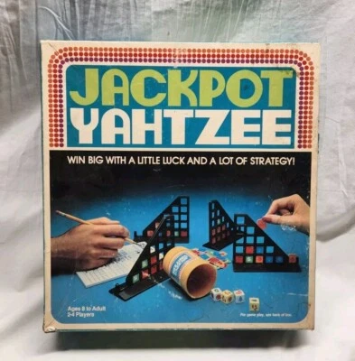 Jackpot Yahtzee Dice Board Game Milton Bradley Lowe - Image 1 of 4