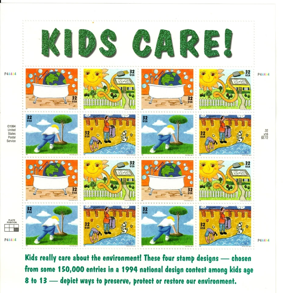 Scott 2951 32¢ Kids Care Earth Day MNH Free Shipping in the USA!!! - Image 1 of 1