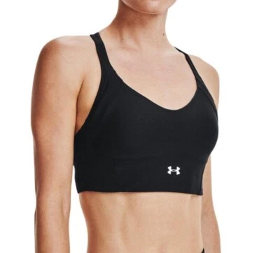 Under Armour Women's UA Infinity Mid Rib Bra BLACK, Size Small NWT - Image 1 of 4