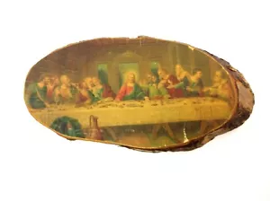 Naturholzplatte St. Albans Vintage RJ Letztes Abendmahl Christlich Religiös Kunstwerk Kunst - Bild 1 von 8