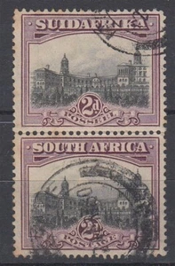 SOUTH AFRICA 1927 2d. PAIR FU (ID:877/D40778) - Picture 1 of 1