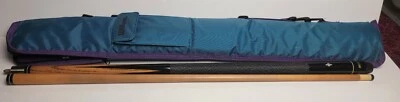 Harvard 20oz 58 inch two-piece billiard pool cue with Wilson case - Image 1 of 3