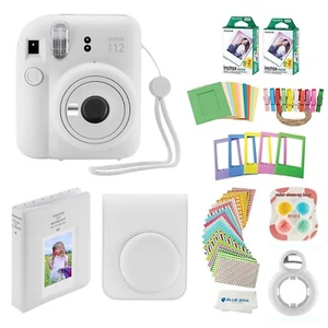 Fujifilm Instax Mini 12 Instant Camera with Case, 40 Fuji Films(Clay White) - Picture 1 of 8