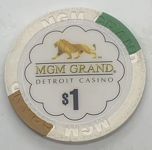 Mgm Grand Casino 1 $ Chip Haus Form - Detroit Michigan Mi 1999 - Bild 1 von 2