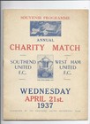 Southend United v West Ham United 21 April 1937 Friendly Very Rare BLACK FRIDAY