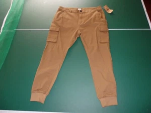 RARE NWT Men's LIRA CRTV/SCTY BROWN JOGGER PANTS SIZE 36 New Old Stock - Picture 1 of 11